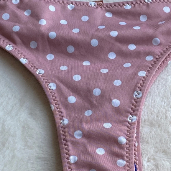 New! Skin by same pale pink white polka dot bikini bottom 2867 - Picture 6 of 9